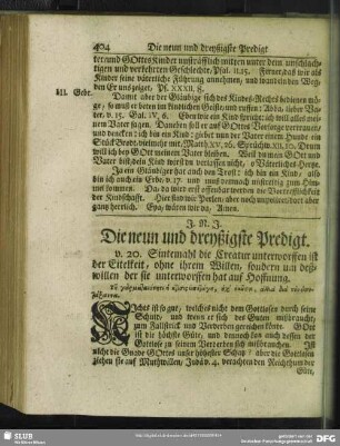 Die neun und dreyßigste Predigt