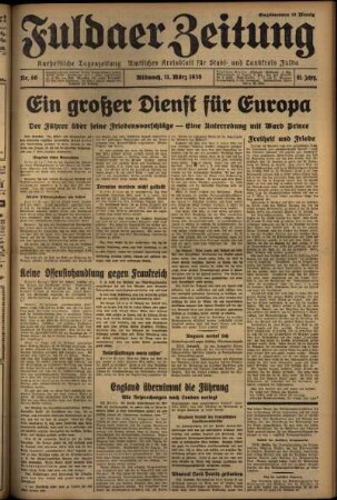 Ausgabe vom Mittwoch, den 11. März 1936.