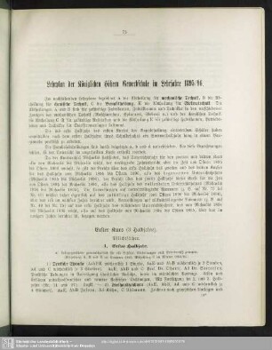 Lehrplan der Königlichen Höhern Gewerbschule