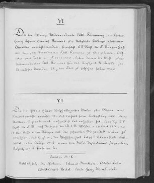 VII. Wahl eines Bürgers zum Militair-Departement.