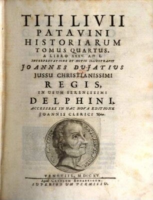 Titi Livii Patavini Historiarum Libri Qui Extant, 4. A Libro XXXV. Ad L.