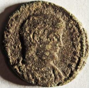 Römische Münze, Nominal Maiorina, Prägeherr Magnentius, Prägeort Trier, Original