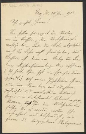 Brief an B. Schott's Söhne : 28.01.1913