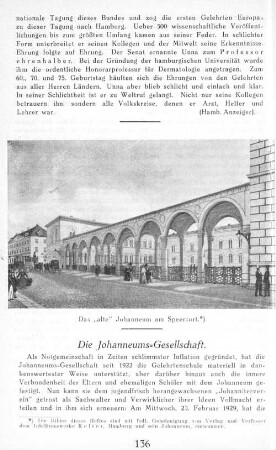 Die Johanneums-Gesellschaft.