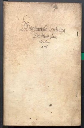 IX A 1 - Alte Stadtrechnungen (1716 - 1717)