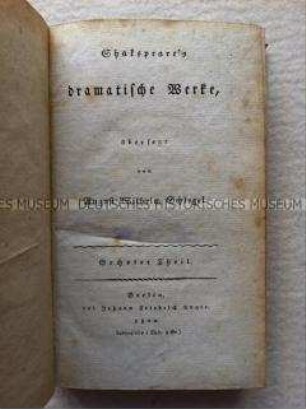 Shakespeares König Heinrich IV. in der Übersetzung Schlegels