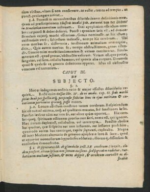 Caput III. De Subiecto.