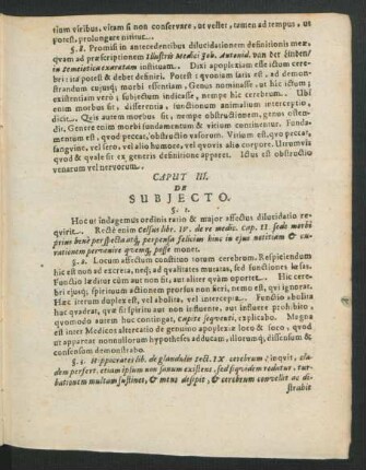 Caput III. De Subiecto.