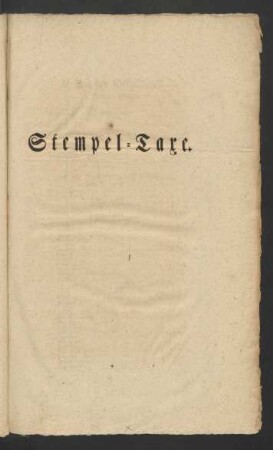 Stempel-Taxe