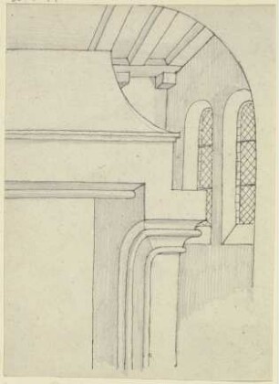 Architekturdetail in einem gotischen Raum
