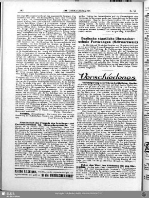 Badische staatliche Uhrmacherschule Furtwangen (Schwarzwald)