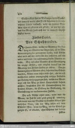 Fünftes Capitel. Von Schußwunden