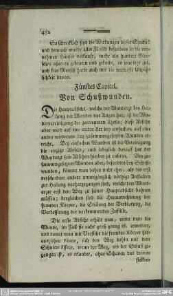 Fünftes Capitel. Von Schußwunden