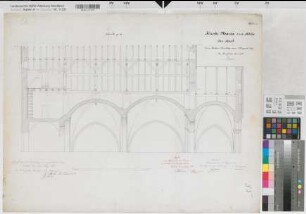 Soest (Soest) Hohnekirche (St. Maria zur Höhe) Blatt 11 Längsschnitt durch das Dach 1886/87 1 : 50 57 x 73 1886/87 Westphal Staatshochbauamt Soest