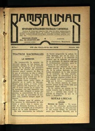 [Noticias del teatro]