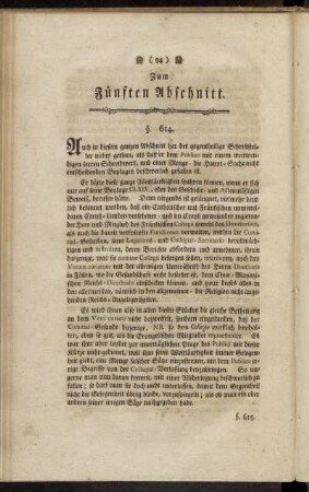 Zum Fünften Abschnitt.