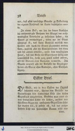 Elfter Brief.