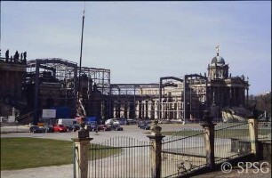 Potsdam, Park Sanssouci, Communs, Kolonnaden am Neuen Palais, während der Sanierung.