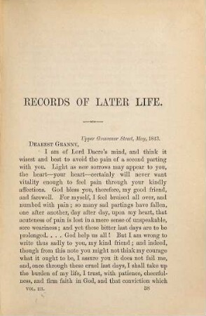 Records of later life : in three volumes, 3