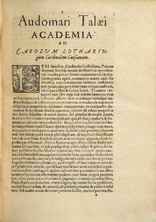Avdomari Talaei Qvem Petri Rami Theseum dicere iure possis, Opera : Elegantioris Methodicae Philosophiae Studiosis pernecessaria