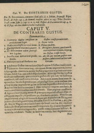 Caput V. De Contrariis Gustus.