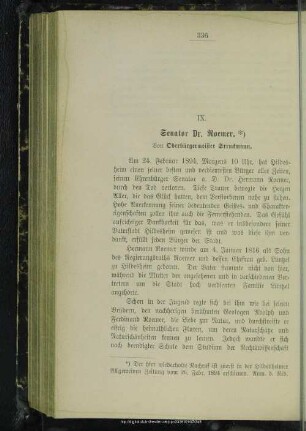 IX. Senator Dr. Roemer