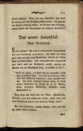 Das neunte Hauptstück. Vom Verhältniß.