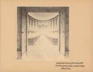 Konzerthaus »Palmengarten«, Frankfurt/Main: Foto von Inv.Nr. 35473: Perspektivische Ansicht Mitteleingang zum großen Saal