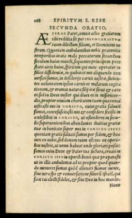 Secunda Oratio.