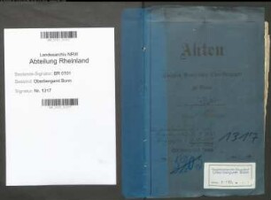 Meuser; Richard, Bergassessor; Prüfungs- u. Personalakten Band 1