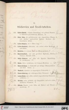 Stickereien und Textil-Arbeiten