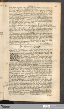 Der Prophet Haggai.