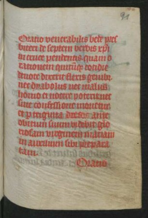 Oratio de septem verbis Christi in cruce