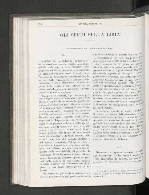 Gli Studi Sulla Libia.