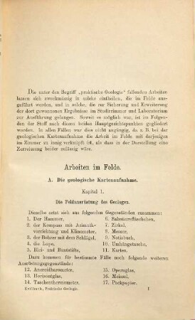 Lehrbuch der praktischen Geologie : Arbeits- und Untersuchungsmethoden auf dem Gebiete der Geologie, Mineralogie und Palaeontologie