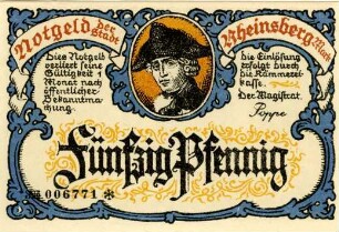 Rheinsberg, Stadt: 50 Pfennig 1922