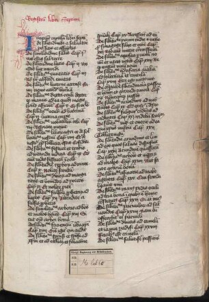 De vita Christiana (De gestis Domini salvatoris), liber VII-XII - Staatliche Bibliothek Ansbach Ms. lat. 60