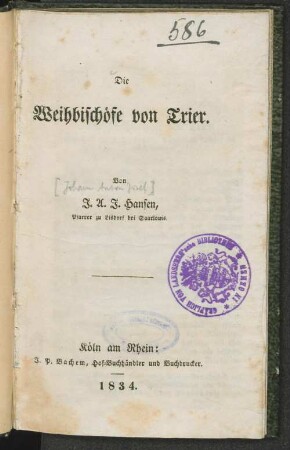 Die Weihbischöfe von Trier
