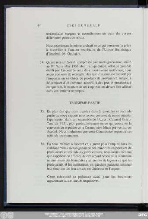 Troisième Partie