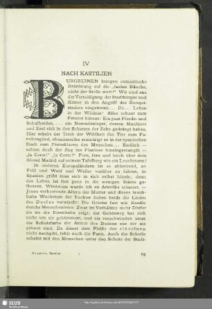 IV. Nach Kastilien