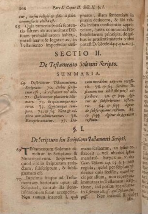 Sectio II. De Testamento Solenni Scripto.