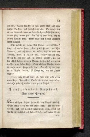 Fünfzehntes Kapitel. Vom guten Exempel.