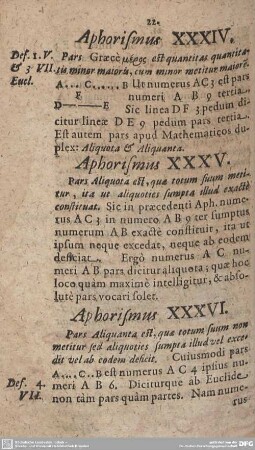 Aphorismus XXXIV. bis LXVI.