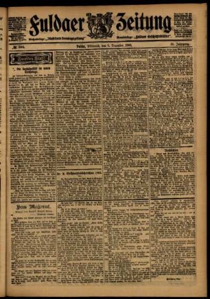 Zweite Ausgabe vom Mittwoch, den 09. Dezember 1903.