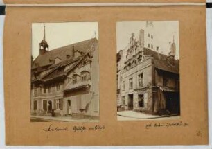 Wohnhäuser Schillstraße, Stralsund. Wohnhaus Jacobiturmstraße, Stralsund: Ansichten (aus: Skizzen- und Fotoalbum 25)