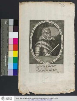 Ill.mus Atqve Excell.mus D. D. Ioannes Sterclaes Baro De Tylli Et Marbeis Ser.mi Bavariæ Dvcis Locvmtenens Generalis, Consiliarivs Et Camerarivs &c.$hGodf: Muller exc: