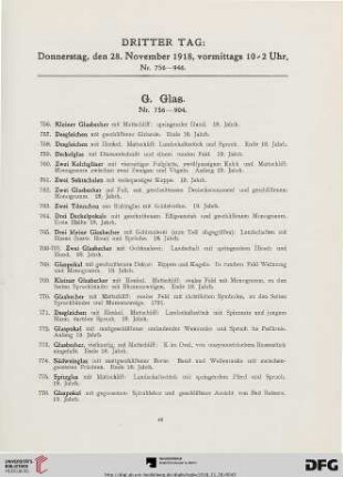 Dritter Tag, vormittags 10-2 Uhr (Nr. 756-946)