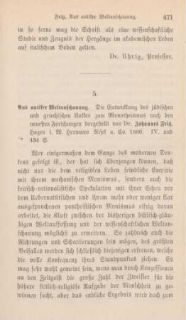 471-482 [Rezension] Aus antiker Weltanschauung