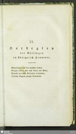 32. Hardegsen bei Göttingen im Königreich Hannover