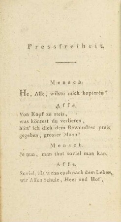 Pressfreiheit.